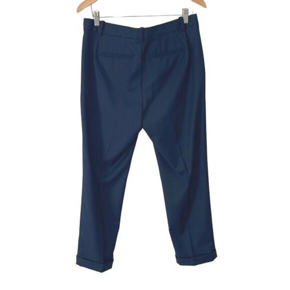 Banana Republic Women's Work Pants Trousers Cropped Cuffed Hem Navy Blue Size 6R - Picture 2 of 6